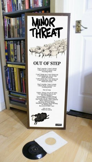 Minor Threat Out Of Step Promo Lyric Sheet Poster,  Black Flag,  Fugazi,  Hardcore