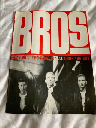 Bros When Will I Be Famous & Drop The Boy Sheet Music 1988