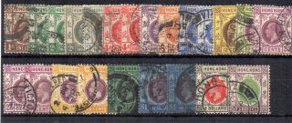 Hong Kong 1921 - 37 Values To $3 Fu Cds