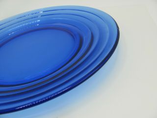 Hazel Atlas Glass Co.  Cobalt Blue Dinner Plate Moderntone pattern 1940’s 2