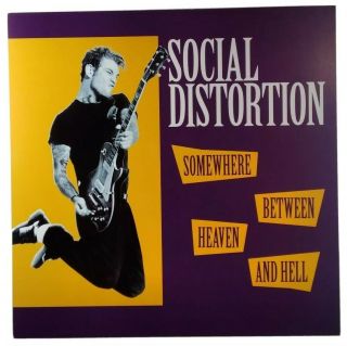 Social Distortion Poster Promo Flat 12x12 Rare Vhtf 1992 Heaven Hell