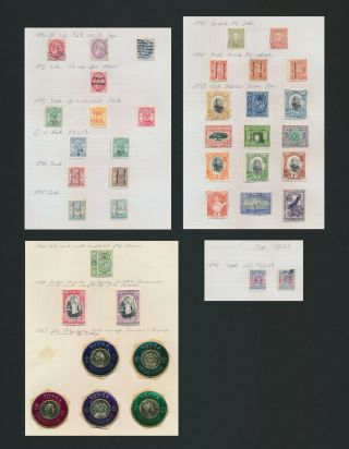 Tonga Stamps 1886 - 1963 Inc Sg 5a No Stop,  23 25/28 Good Surcharges & Officials