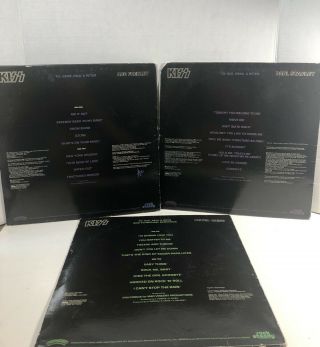 Set Of 3 KISS Solo Album Vinyl Record LP Peter Criss,  Paul Stanley,  Ace Frehley 2