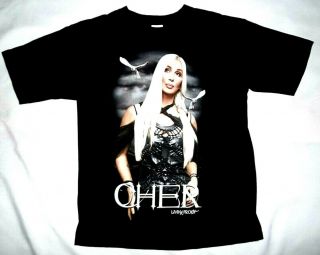 Cher Sz M Living Proof Farewell Tour 2002 Vintage Black Graphite Concert T - Shirt