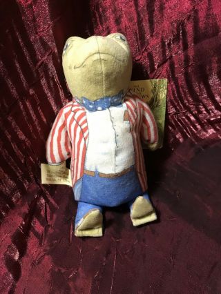 The Toy Bean Bag Wind In The Willows Mr.  Toad Vintage Ariel Inc.  7” Nwt