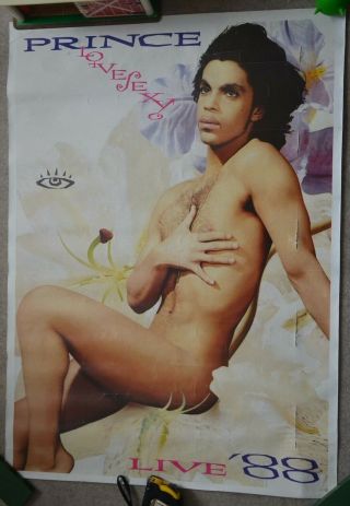 Prince Very Rare Lovesexy 1988 Uk Tour Poster Pop Music Fly Poster Vgc