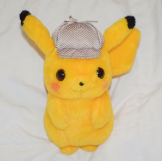 Detective Pikachu Plush Pokémon Center 8” Authentic Movie Merchandise Collectors