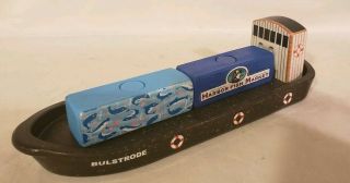 Thomas Wooden Railway Fisher Price Bulstrode Barge & 2 Custom Magnetic Cargo