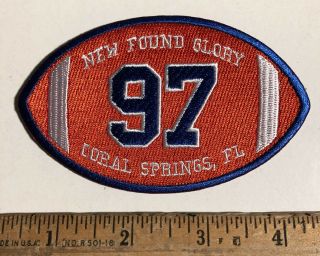 Found Glory 97 Coral Springs Florida Patch Punk Rock 1997 Football Shape