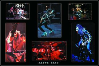 Kiss 1975 Alive Collage Custom 24x36 Quality Poster Lmt Ed Ywtb Ygtb