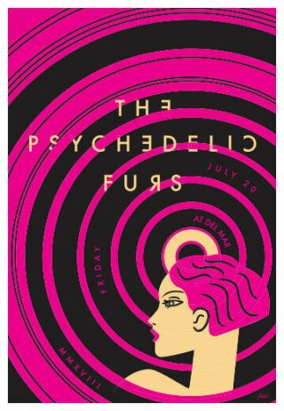 Scrojo Psychedelic Furs 2018 Poster Del Mar Thoroughbred Club Racetrack Ca