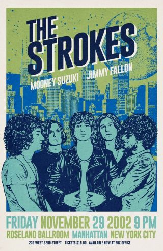 The Strokes 2002 Tour Poster
