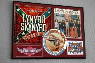 Lynyrd Skynyrd Framed Cd Signed Tribute 12 " X8 "