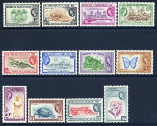 British Honduras 1953 - 62 Qeii Definitive Set To $5 Very Fine Unmounted