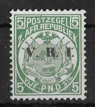 Transvaal 1885 - 1893 Nh £5 Dark Green Sg 187 Cv £3250 Signed