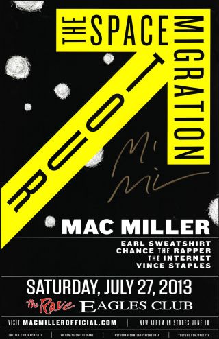Mac Miller Autographed Poster Reprint