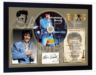 Elvis Presley Unchained Melody Moody Blue Signed Framed Photo Cd