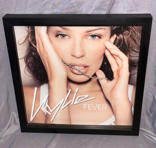 Kylie Minogue Fever Glass Framed 12” Lp Vinyl Album Flat Poster