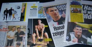 Cristiano Ronaldo Shirtless 13 Pc German Clippings Full Pages