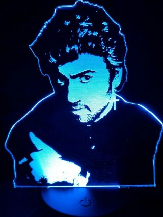 George Michael Engraved 3d Acrylic Led Neon Lamp Faith