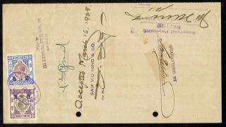 Hong Kong Bill Of Exchange Stamp Duty Document 1928 Revenue Kgv $2 30c