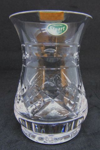 Classic Stuart Crystal Cut Glass Posy Vase - 29604 - - Sticker Attached