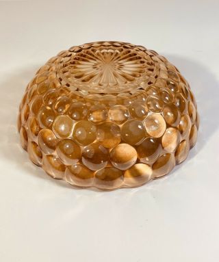 Vintage Iridescent Marigold Bubble Pattern Glass Bowl Anchor Hocking 8.  5” X 3”