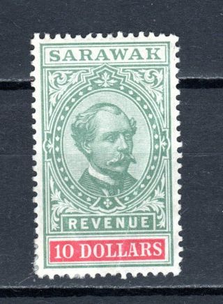 Malaya Straits Settlements 1888 Sarawak $10.  00 Revenue Mnh Stamp