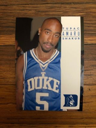 Tupac Shakur 2pac Duke Jersey Basketball Trading Card Death Row Limited Edition
