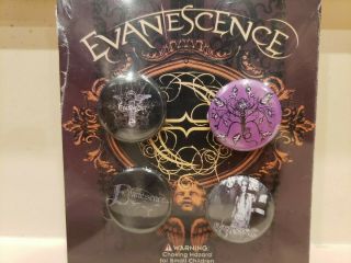 Evanescence 2006 Vintage 4 Button Set (shrink Wrap)