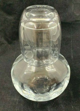 Vintage Crystal 2pc Decanter And Tumbler Bedside Water Carafe Set Clear