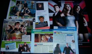 William Moseley The Royals Cast 19 pc German Clippings Ben Barnes Poster 3