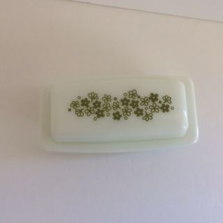 Vintage Pyrex Corelle Spring Blossom Green Crazy Daisy Stick Butter Dish