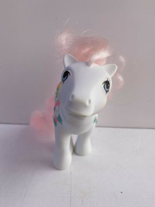 My Little Pony G1 (Generation 1) Merry Go Round Flower Bouquet White w/ Brush 3