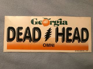 The Grateful Dead Head Sticker Vintage License Plate Georgia Gdm 1993 11.  5x4.  5”