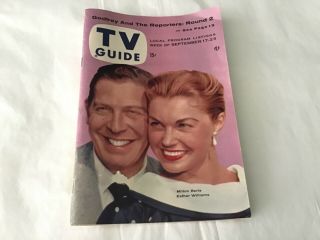 Tv Guide September 17 - 23,  1955 Milton Berle Esther Williams