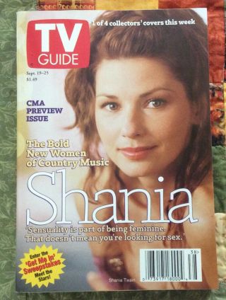 Tv Guide September 19 - 25 1998 Cma Preview Issue - Shania