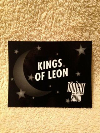 Tonight Show With Jay Leno,  Guest Dressing Room Door Card Kings Of Leon