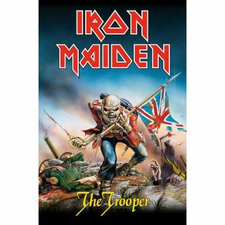 Official Licensed - Iron Maiden - The Trooper Textile Poster Flag Metal Eddie