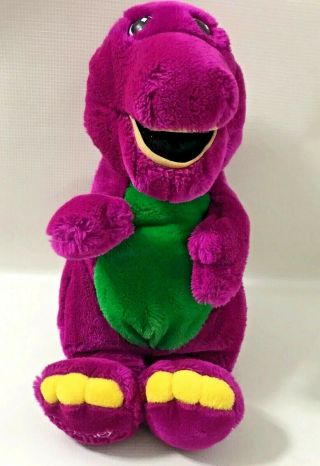 Vintage Plush Barney Purple Dinosaur 15 " Stuffed Animal Lyons 1992 Soft