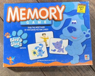 Blues Clues 2003 Memory Matching Game By Milton Bradley Ages 3 - 6 Completed