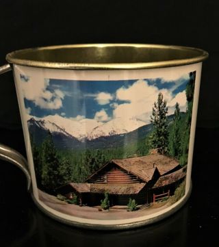 Vintage BONANZA Ponderosa Ranch NEVADA Tin Cup Mug The Cartwright ' s 3