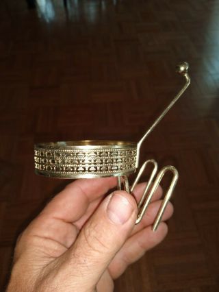Vintage Mcm Angled Chip And Dip Bowl Gold Tone Rack Only