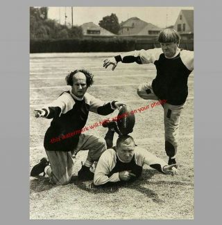 Three Little Pigskins Three Stooges Photo Publicity Pic,  Moe Larry Curly 1934