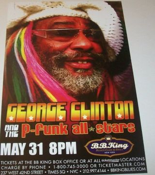 George Clinton & P - Funk Allstars Concert Poster Bb King 