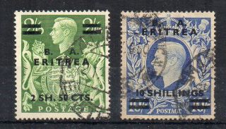 British Occupation Of Italian Colonies 1950 Gb Gb Surch 2s.  50c And 10s Fu Cds