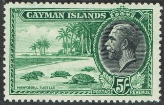 Cayman Islands 1935 Kgv Turtles 5/ -