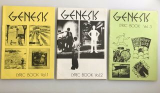 Genesis Lyric Books Vol 1,  2 & 3