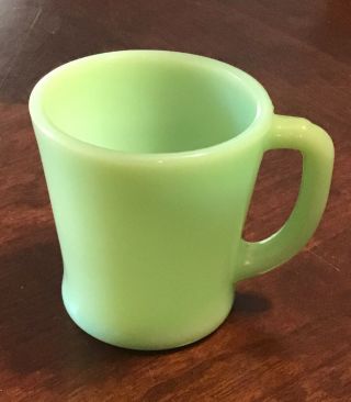 Vintage Fire King Jadeite Green Coffee Mug Cup D Handle Anchor Hocking