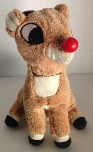 Gemmy Rudolph Red - Nosed Reindeer Singing Talking Animated 8 " Plush Light Up